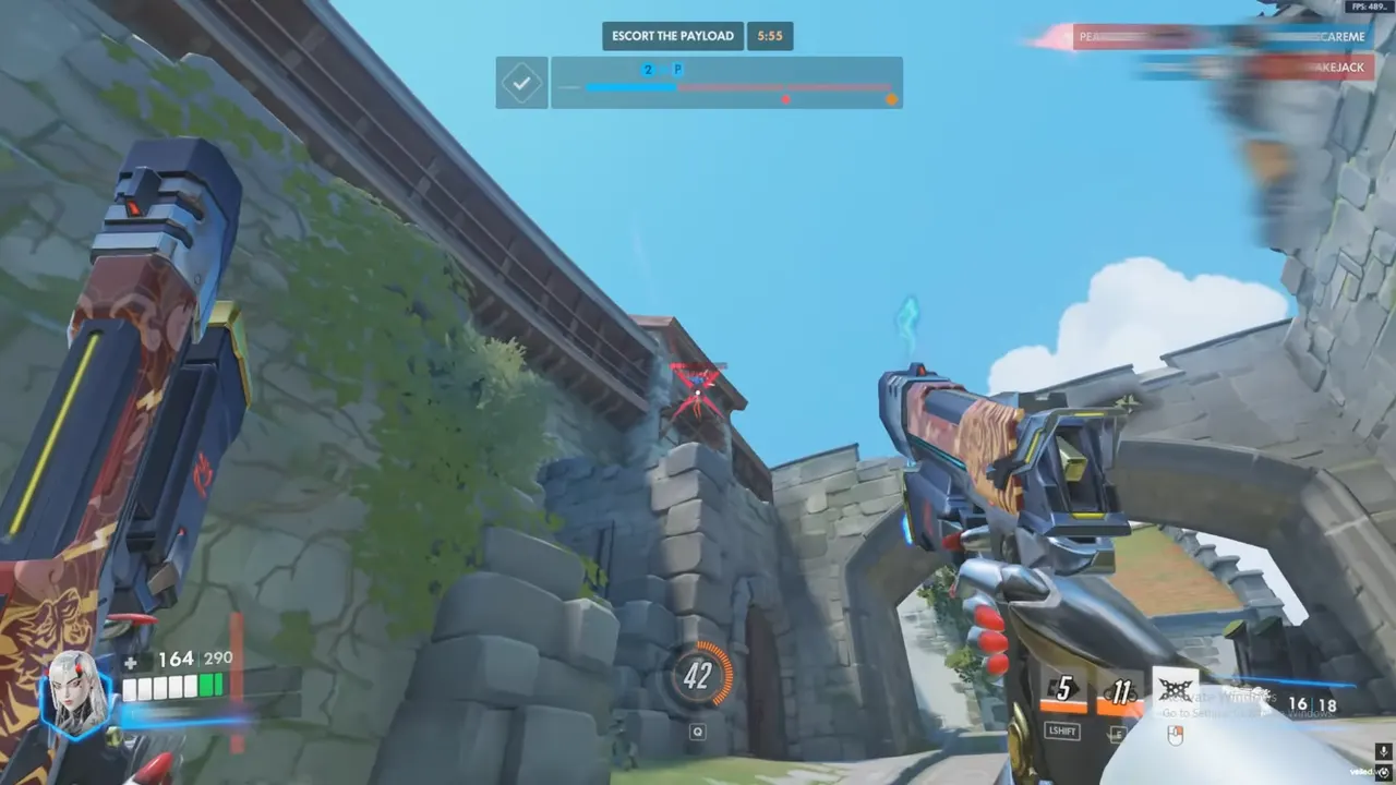 Overwatch 2 ranked map with player ESP prioritized over combat overlays