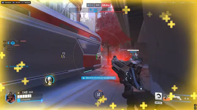 Overwatch 2 2D radar hack showing flank blips around a control point