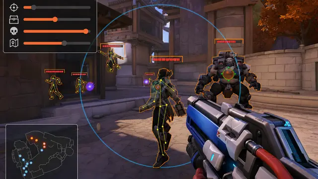 Overwatch 2 ability ESP highlighting deployables and cooldown markers