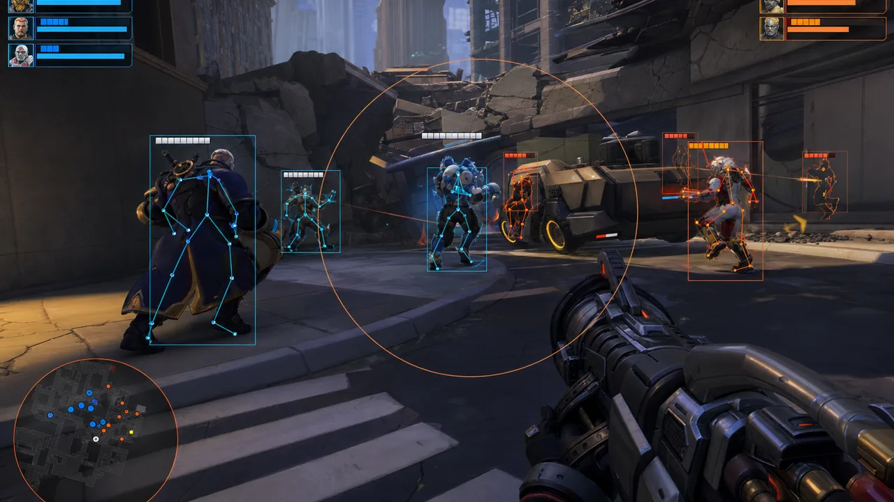 Overwatch 2 squad moving through map rotation