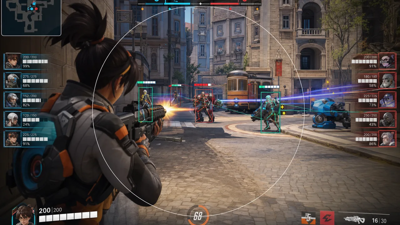 Overwatch 2 ranked team fight with flexible DPS composition