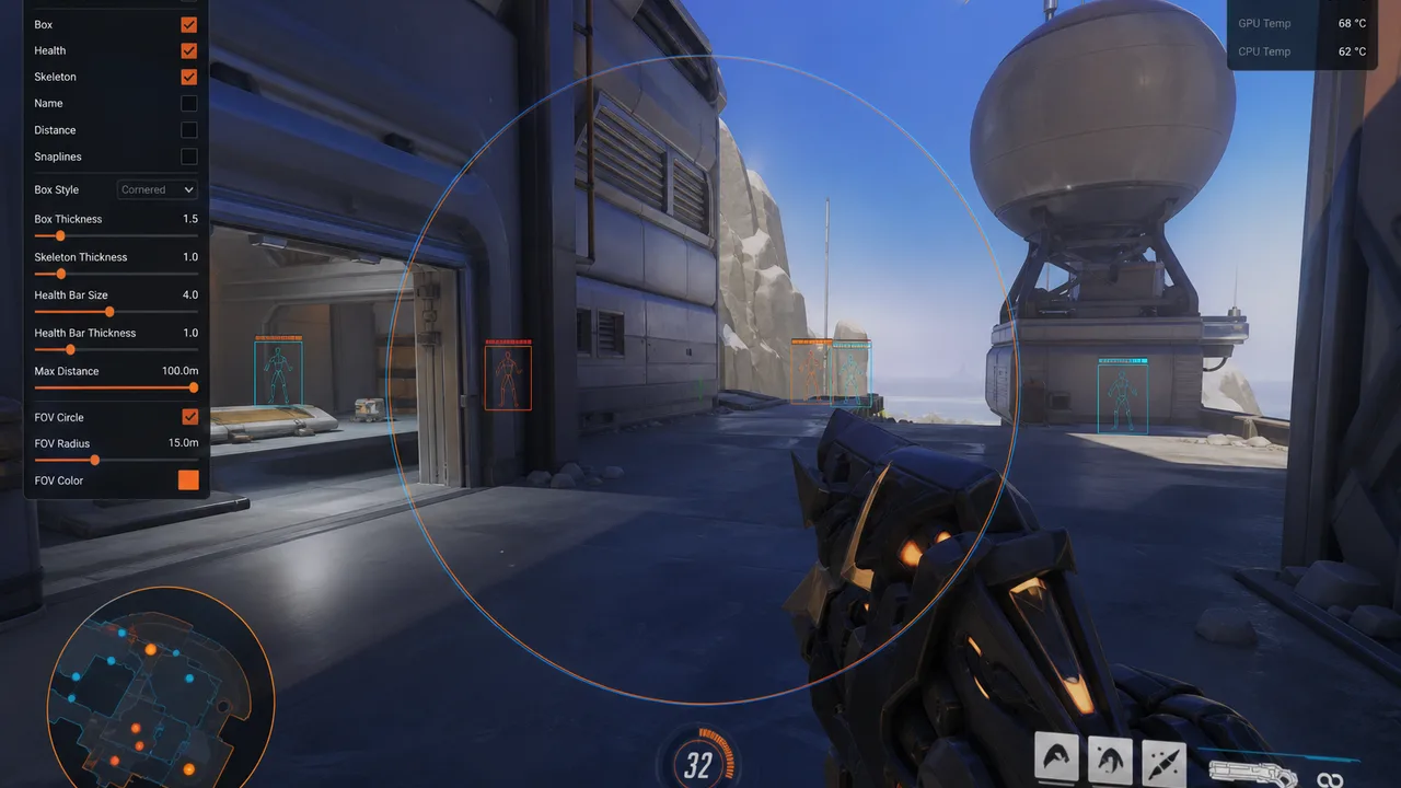 Solo Overwatch 2 player holding off-angle with ESP awareness